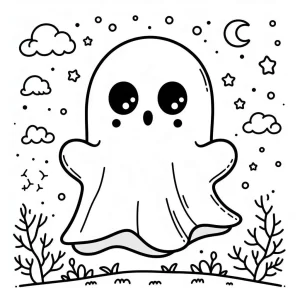 coloriage Fantôme pour enfant de à imprimer