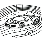 coloriage Ferrari pour enfant de 7 ans
