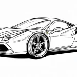 coloriage Ferrari à imprimer pdf gratuit