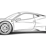 coloriage Ferrari pour enfants