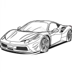 coloriage Ferrari pour enfants à imprimer