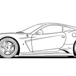 coloriage Ferrari pour enfant de 7 ans