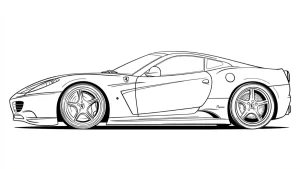 coloriage Ferrari pour enfant de 7 ans