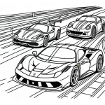 coloriage Ferrari à imprimer pour enfants