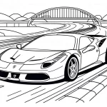 coloriage Ferrari à imprimer