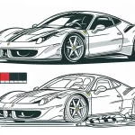 coloriage Ferrari gratuit