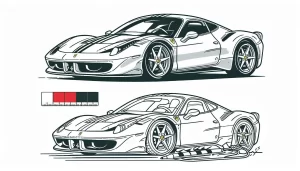 coloriage Ferrari gratuit