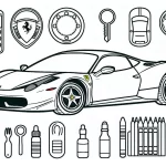 coloriage Ferrari gratuit en ligne