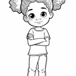 Girl coloring for 3 year old child