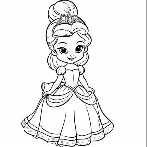 Girl coloring for child