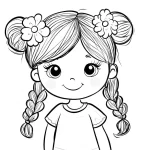 picture for coloring girl child