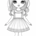 Girl coloring for 4 year old child
