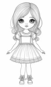 Girl coloring for 4 year old child