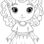 Girl coloring page to download