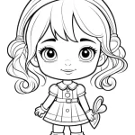 Girl coloring pages to print for children