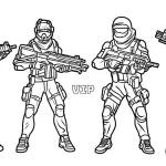 coloriage Fortnite à imprimer pour enfant de 12 ans