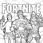 coloriage Fortnite à imprimer pour enfant de 7 ans
