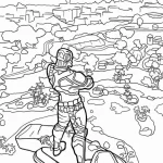 coloriage Fortnite à imprimer kawaii