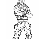 coloriage Fortnite à imprimer pour enfant de 3 ans
