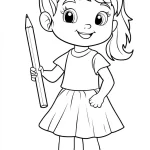 coloriage Fournitures Scolaires pour enfant de 3 ans