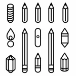 coloriage Fournitures Scolaires à imprimer kawaii