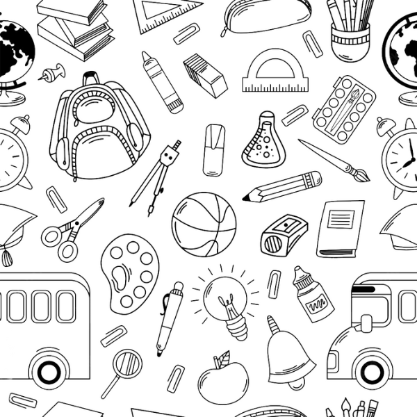 Tranh tô màu Fournitures Scolaires