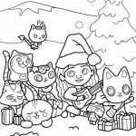 coloriage Gabby Chat et apprentissage