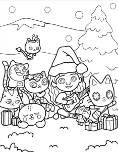 coloriage Gabby Chat et apprentissage