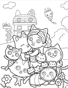 coloriage Gabby Chat a dessiner en ligne