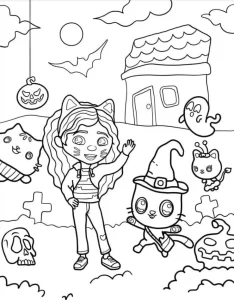 coloriage Gabby Chat pour enfants a imprimer gratuit