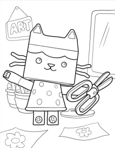 coloriage Gabby Chat a imprimer gratuit