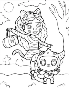 coloriage Gabby Chat a imprimer