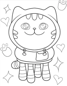 coloriage Gabby Chat a imprimer gratuitement
