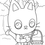 coloriage Gabby Chat à imprimer pour enfant de 6 ans