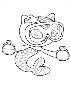 coloriage Gabby Chat pour enfant de 6 ans