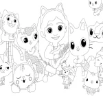 coloriage Gabby Chat a colorier en ligne gratuitement