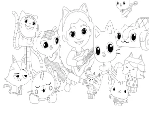 coloriage Gabby Chat a colorier en ligne gratuitement