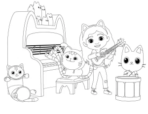 coloriage Gabby Chat a dessiner en ligne