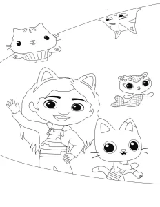 coloriage Gabby Chat a imprimer gratuit
