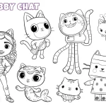 télécharger coloriage Gabby Chat gratuit