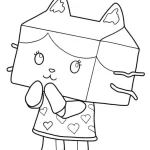 coloriage Gabby Chat et decoupage a imprimer gratuit