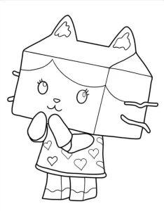 coloriage Gabby Chat et decoupage a imprimer gratuit