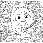 coloriage Gabby Chat à imprimer kawaii