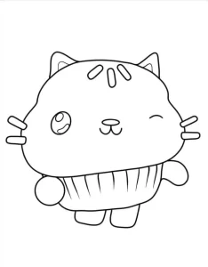 coloriage Gabby Chat a colorier en ligne gratuitement