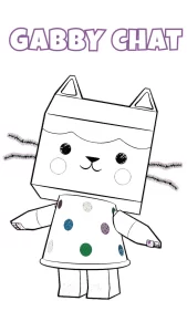 coloriage Gabby Chat a colorier en ligne gratuitement