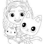 coloriage Gabby Chat et découpage à imprimer
