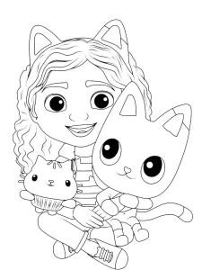 coloriage Gabby Chat et découpage à imprimer