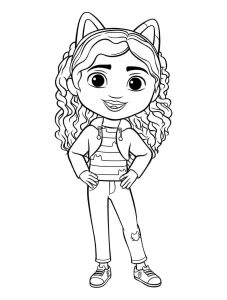 coloriage Gabby Chat à imprimer pour enfant de 10 ans