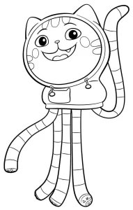 coloriage Gabby Chat à imprimer pour enfant de 3 ans