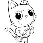 coloriage Gabby Chat pour enfant de 2 ans
